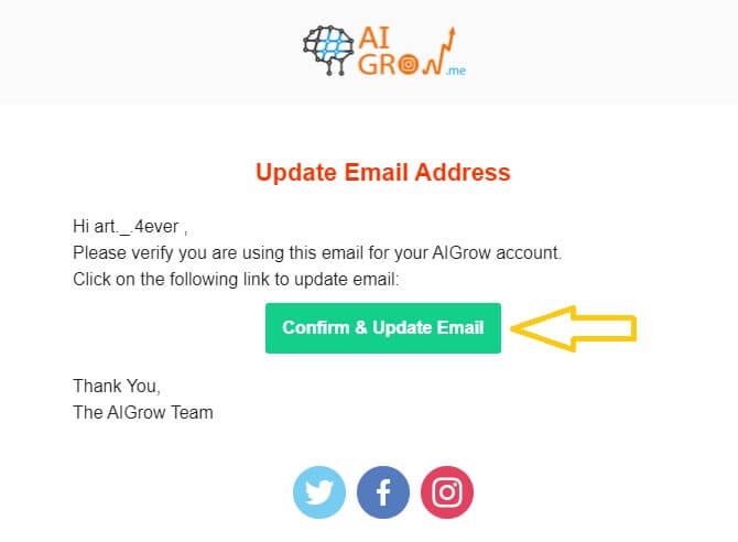 AiGrow confirm email