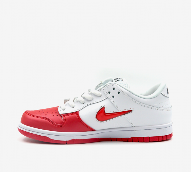 Giày Supreme x Nike Sb Dunk Low  Red/ White