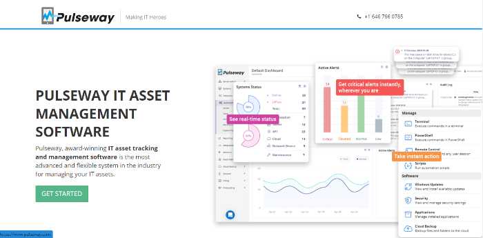 pulseway landing page