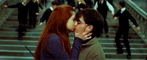 Harry and Ginny kiss scene