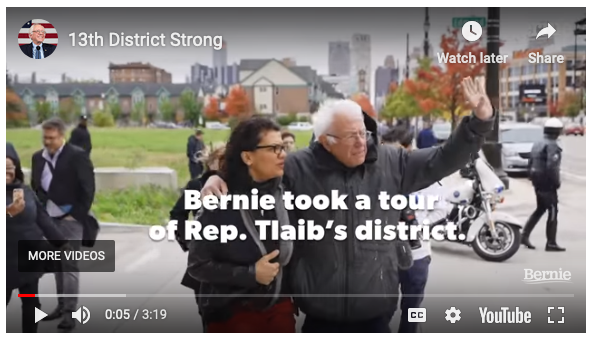 Bernie took a tour of Rashida's district