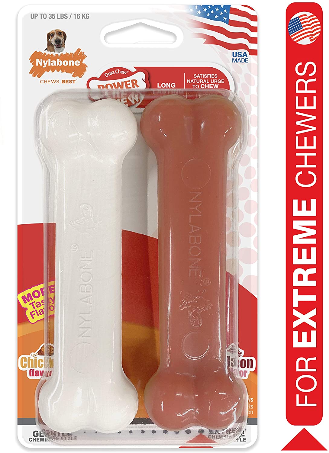 best dog toys for power chewers bone twin pack