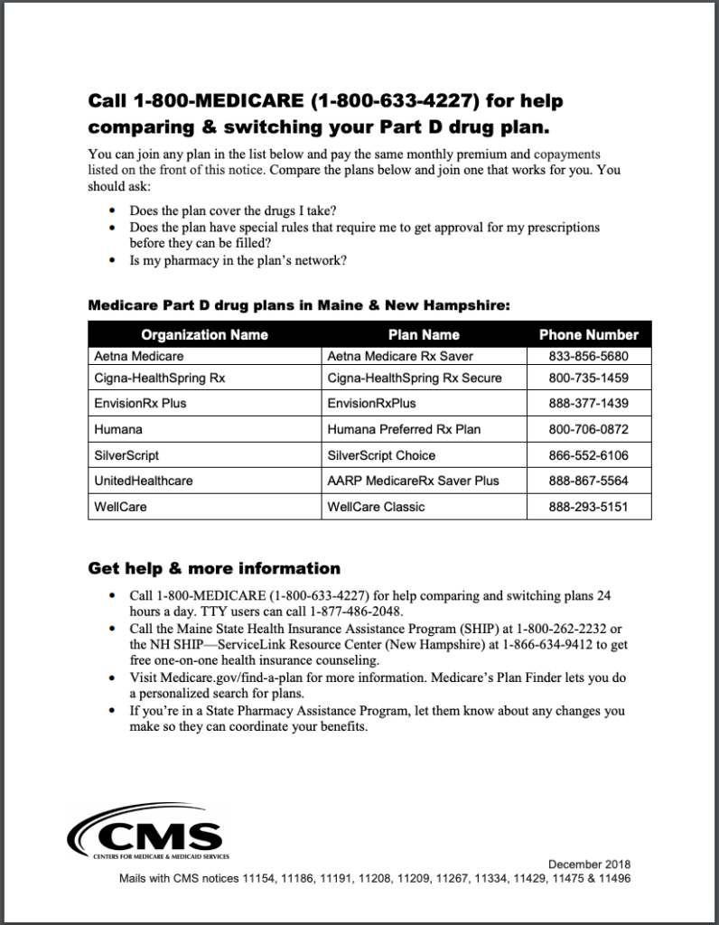 Medicare Advantage Plan Reassignment Notice page 3