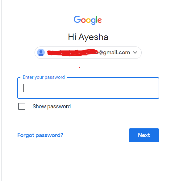 sign in on google account