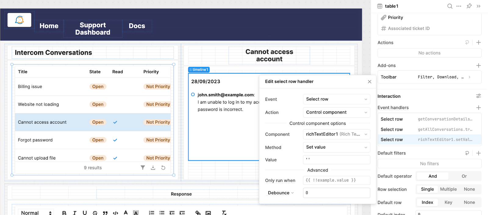 Building an AI-assisted customer support chatbot using Intercom and Retool AI