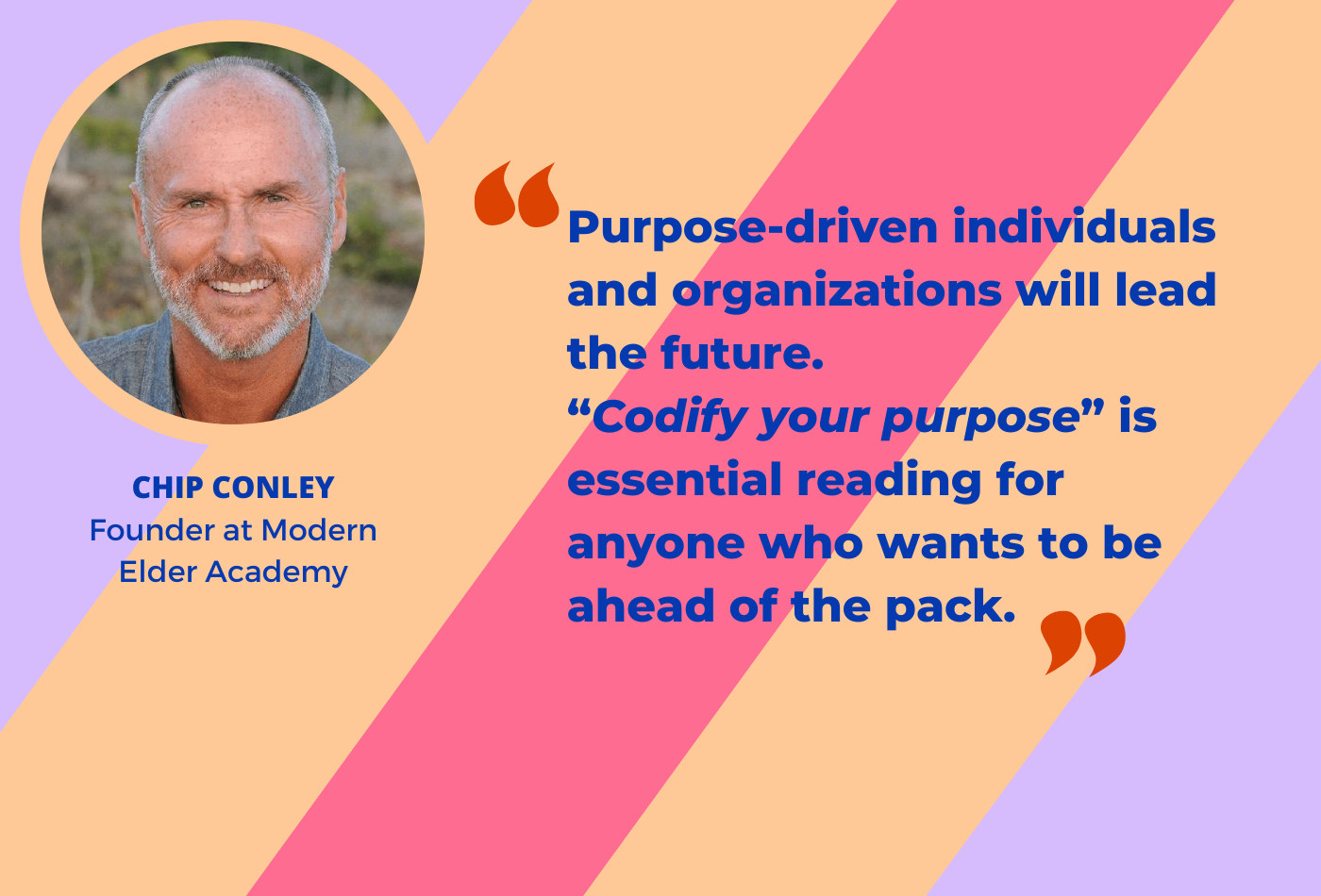 Chip Conley endorsement to "Codify Your Purpose"