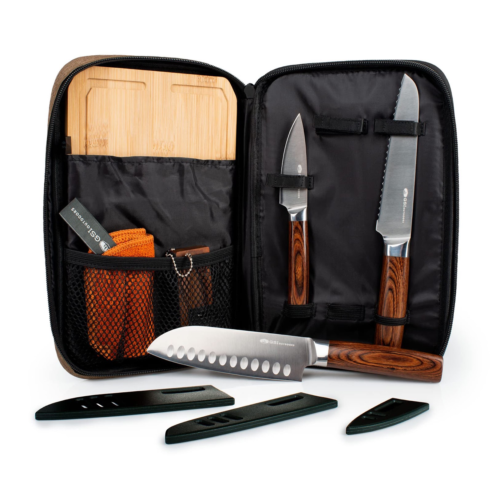 GSI Outdoors Rakau Gourmet 3-Piece Camping Knife Set