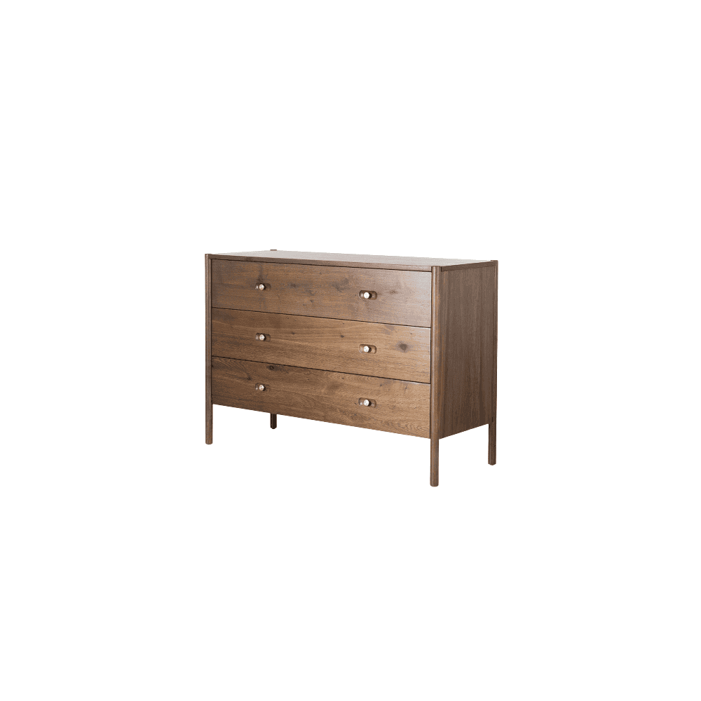 Modern vintage oak chest of drawers