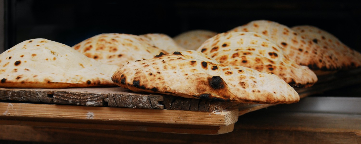 flatbreads fresh from the oven