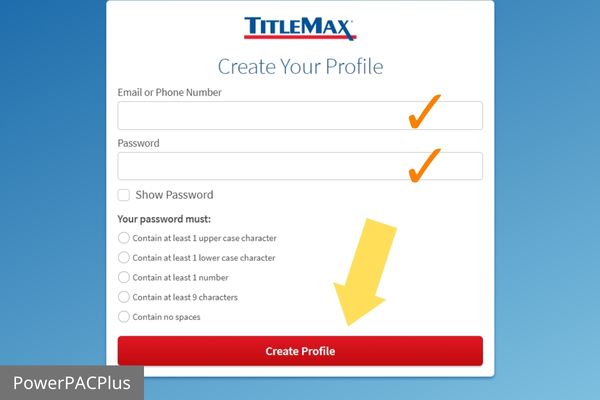 register a titlemax account