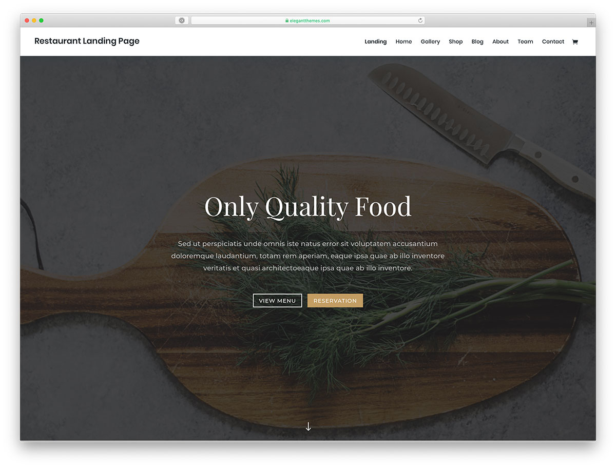 tema de WordPress para restaurante