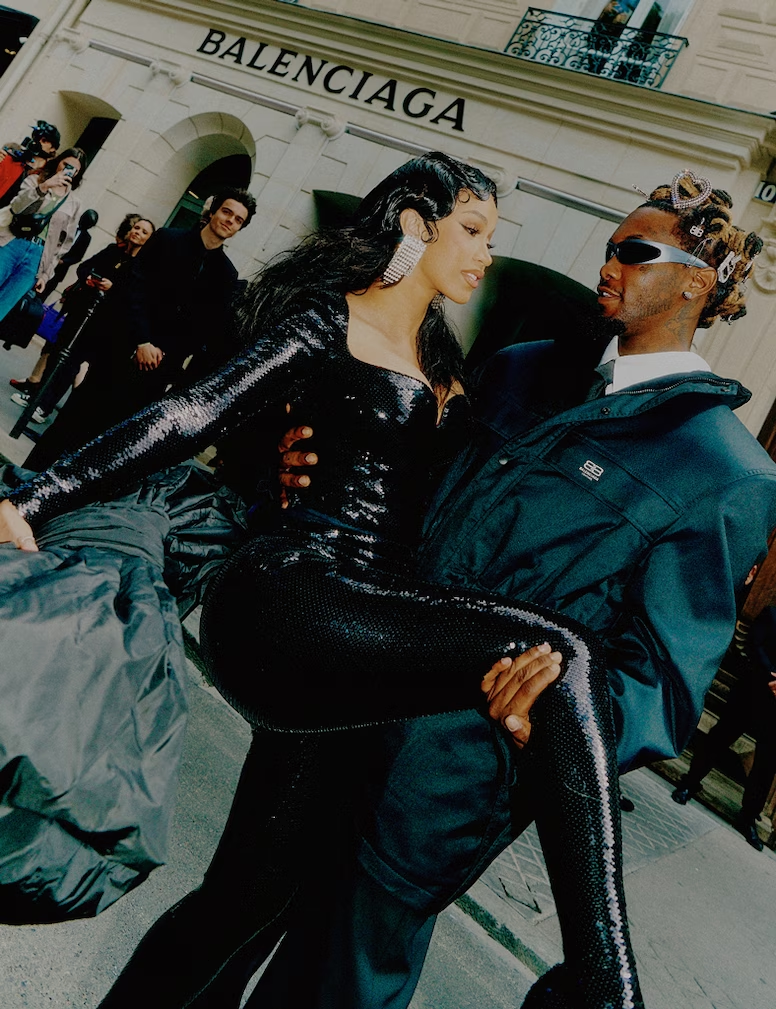 Cardi B and her husband Offset looked stylish in their different fits for  Paris Haute Couture fashion show