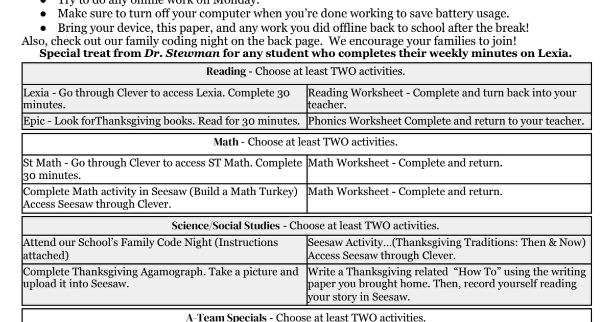 1st grade Remote Learning (November).pdf