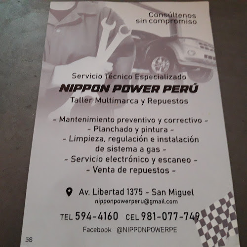 Opiniones de NIPPON POWER PERU Taller Multimarca y Repuestos en San Miguel - Taller de reparación de automóviles