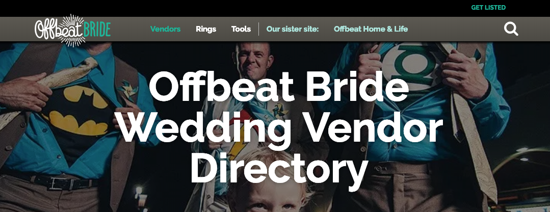 wedding vendor search offbeat bride