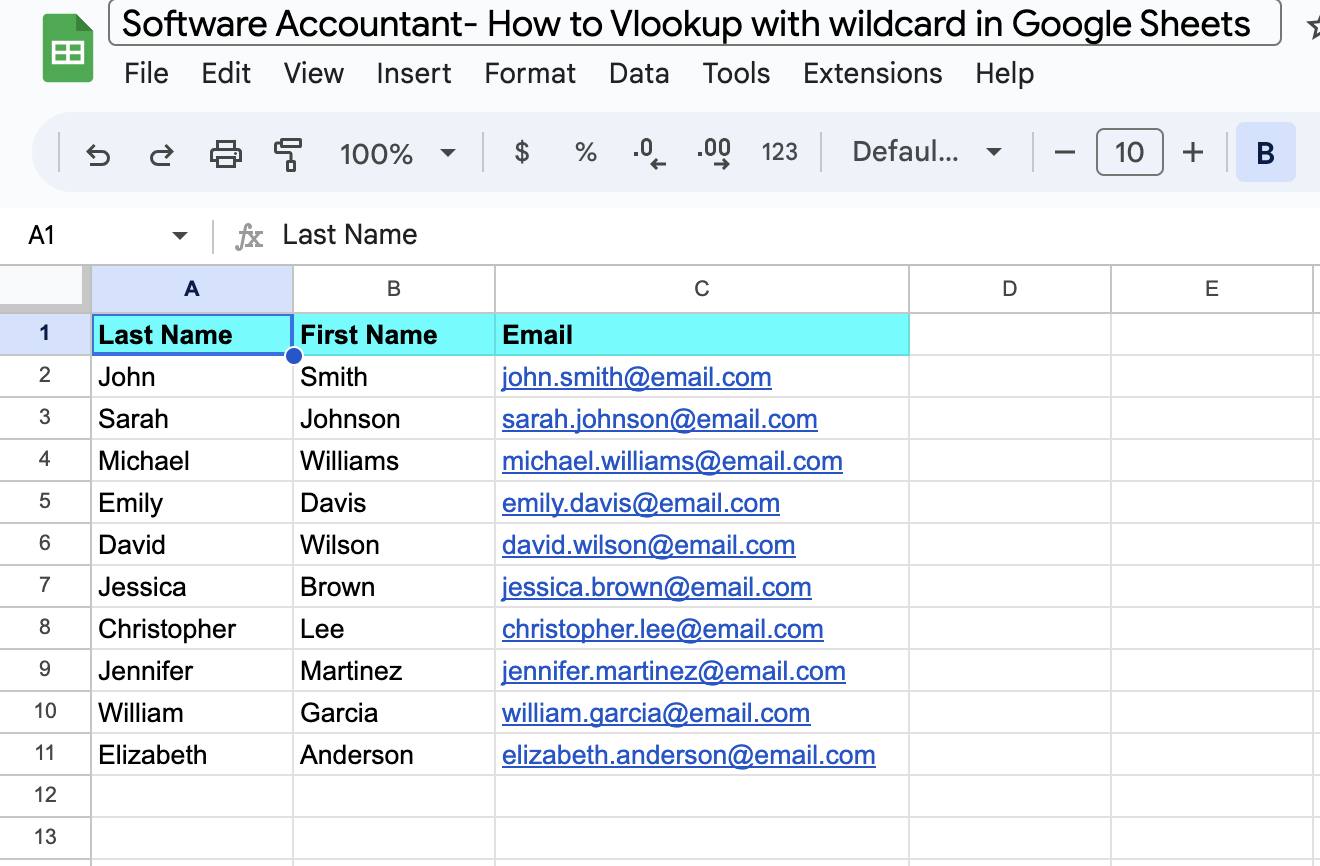 How to Vlookup with Wildcard in Google Sheets (With Examples)
