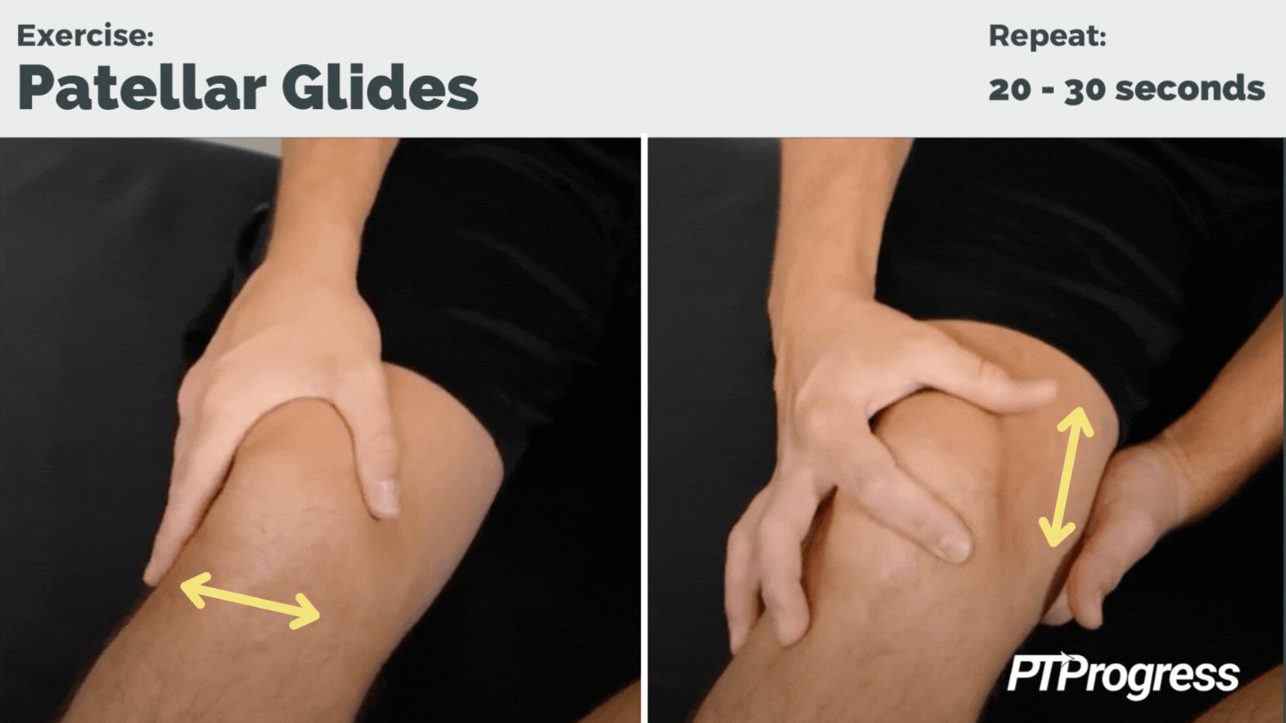 relieve knee pain with patellar glides
