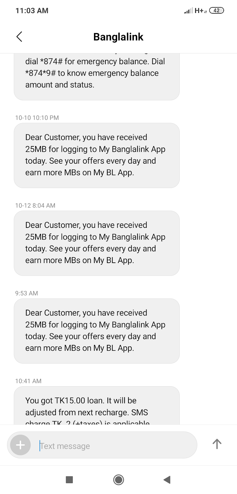 Banglalink free internet 100 MB