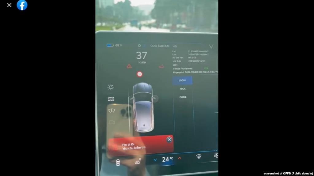 Ông Nguyễn Ngọc Thuận đăng video trong nhóm Facebook OFFB nói về lỗi pin của xe VinFast VF 8.