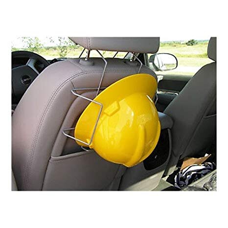 Hard hat accessory rack for in the car