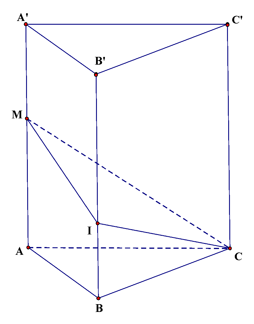 <p>Cho hình lăng trụ tam giác đều(ABC.A'B'C') có cạnh đáy bằng (1), cạnh bên bằng (3). Gọi (I) là điểm trên cạnh (BB') sao cho (BI = frac{1}{3}BB'), điểm (M)di động trên cạnh AA'. Biết diện tích của tam giác (MIC') nhỏ nhất khi tỷ số (frac{{AM}}{{AA'}} = frac{a}{b},left( {a in mathbb{N};b in mathbb{N}*,,left( {a,b} right) = 1} right)). (P = a + b)là</p> 2