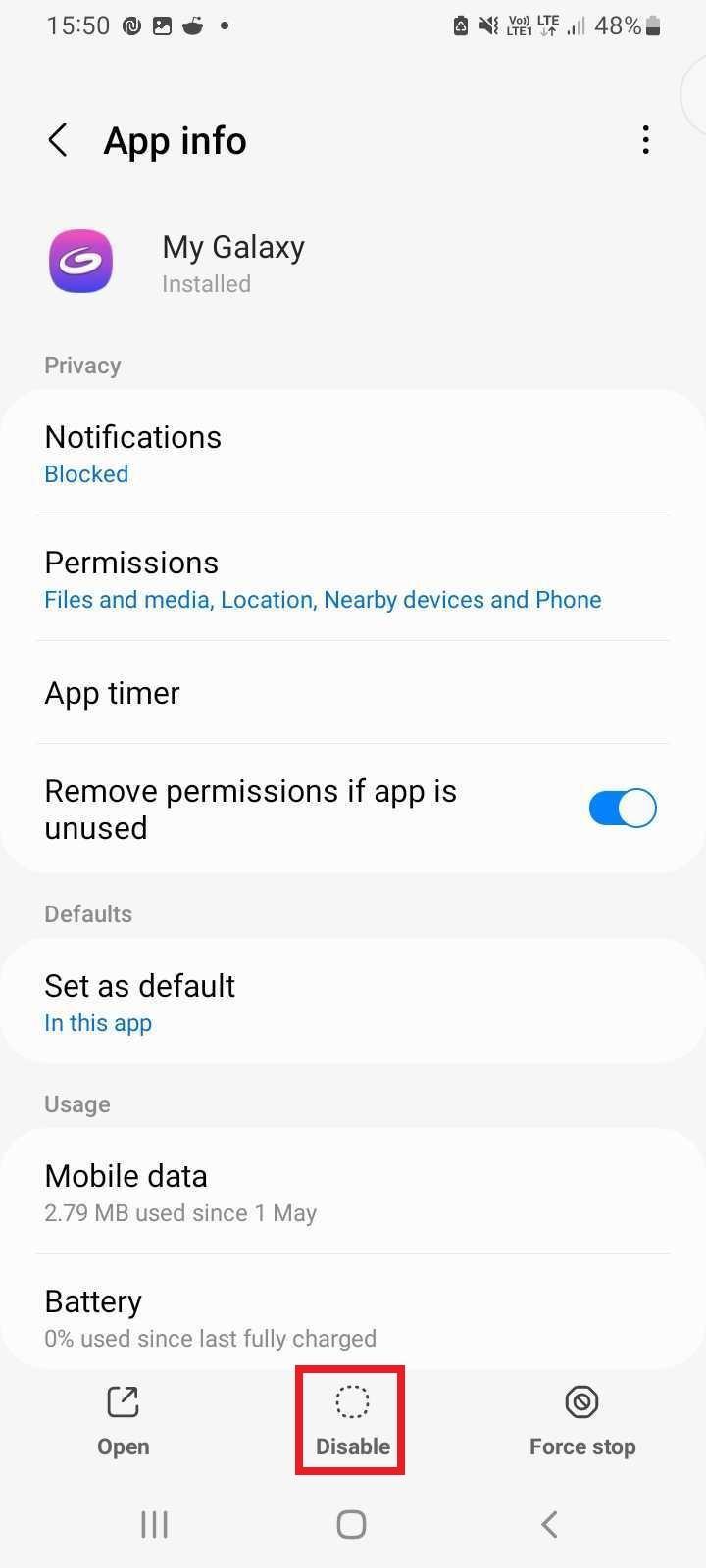 How to hide apps on Samsung devices- disable option