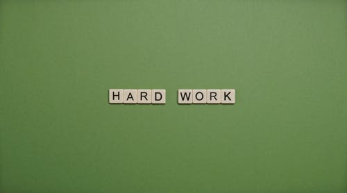 Green background- Hard work 