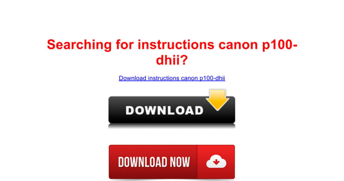 Canon P100 Dhii Manual Transmission