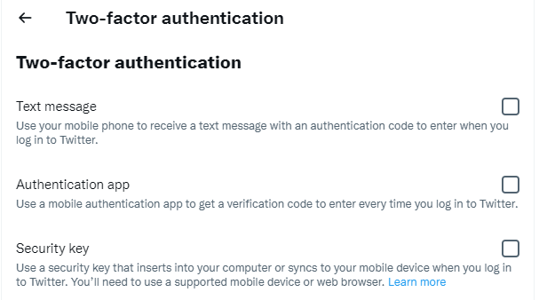 how to enable 2FA on Twitter step four