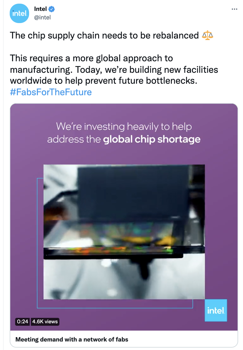 Twitter Ad from Intel