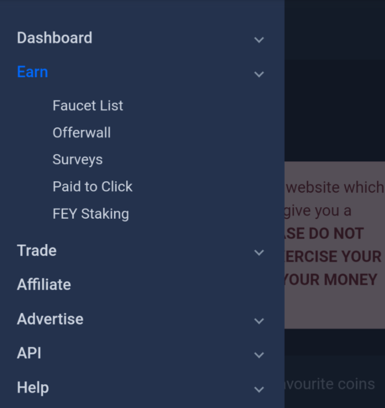 FaucetPay.io ways to earn free crypto. Faucets, offerwalls, surveys, paid to click and FEY staking