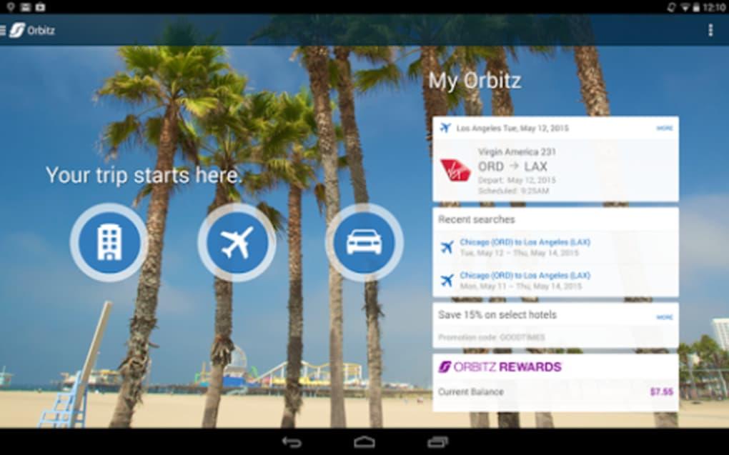 Orbitz - Find Flights Hotel Travel Deals لنظام Android - تنزيل