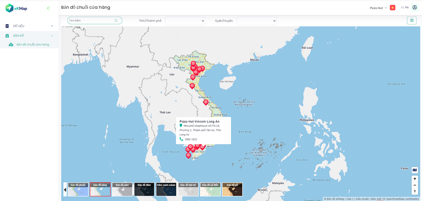 sử dụng google maps tìm kiếm cửa hàng