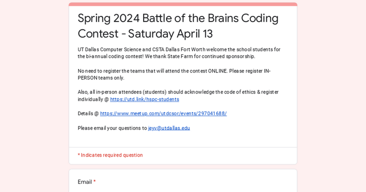 Fall 2022 Academic Calendar Utd Utd Battle Of The Brains Fall 2021 | Csta Dallas Fort Worth