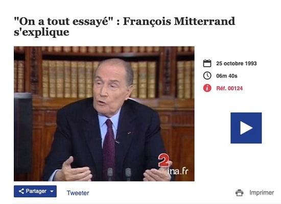 François Mitterand - chômage