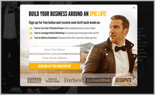 9 - Ví dụ về quảng cáo Popup
