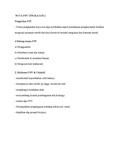 Nota Psv Tingkatan 2