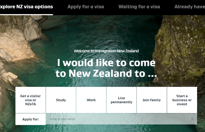Một trang web nộp hồ sơ xin visa New Zealand online. Xin visa New Zealand có khó không