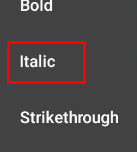 italic