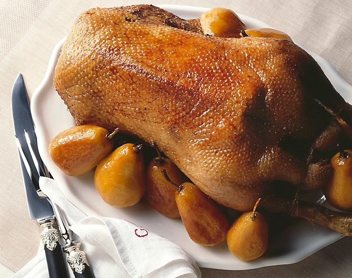 roast-goose-with-spiced-pears-recipe