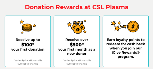 CSL Plasma is a private company that lets people donate plasma for money. 