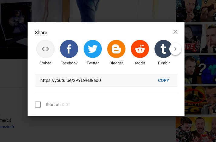 you can directly share YouTube video to limited websites
