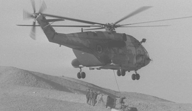 An Israeli military helicopter, 1970.