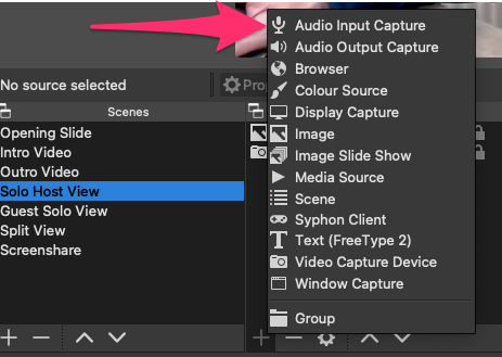 Audio Input Capture OBS