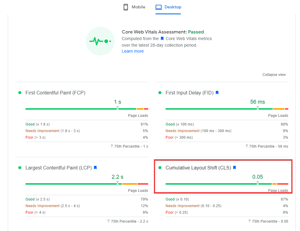 Insights de velocidade de página do Google