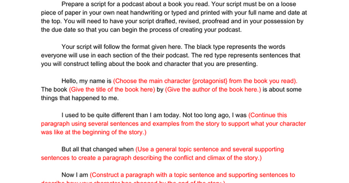 how to write a podcast name in an essay