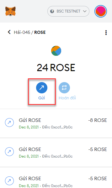 Nộp & rút Token giữa tài khoản Resta và ví trên Binance Smart Chain