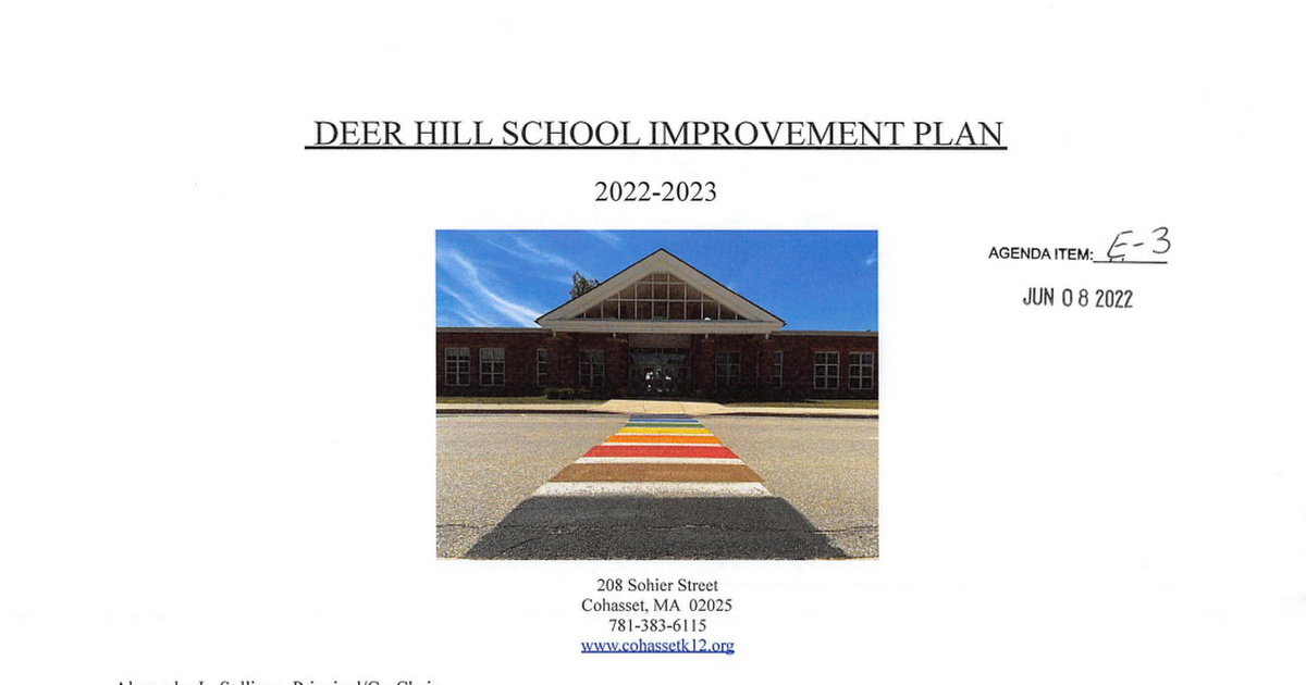Deer Hill School - School Improvement Plan (Mrs. Alexandra L. Sullivan) E-3.pdf