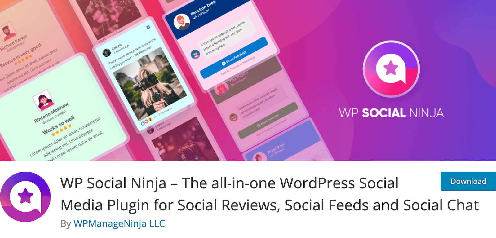 Google review plugin WordPress: WP Social Ninja