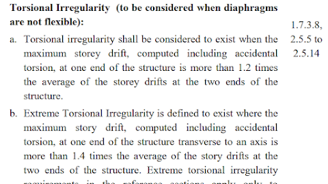 Torsional Irregularity in EXCEL